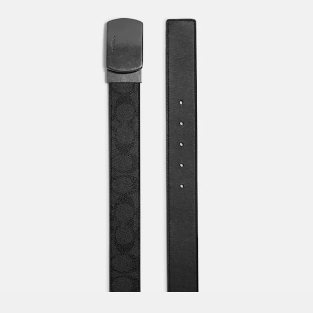Coach Plaque Buckle Cut To Size Reversible Belt, 38 Mm No. 91286 black&c… - Picture 3 of 8